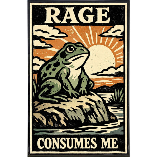 "Rage Consumes Me" Toad Art Print – 11" x 17"