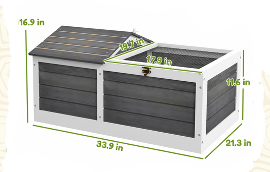 Compact Wooden Tortoise House