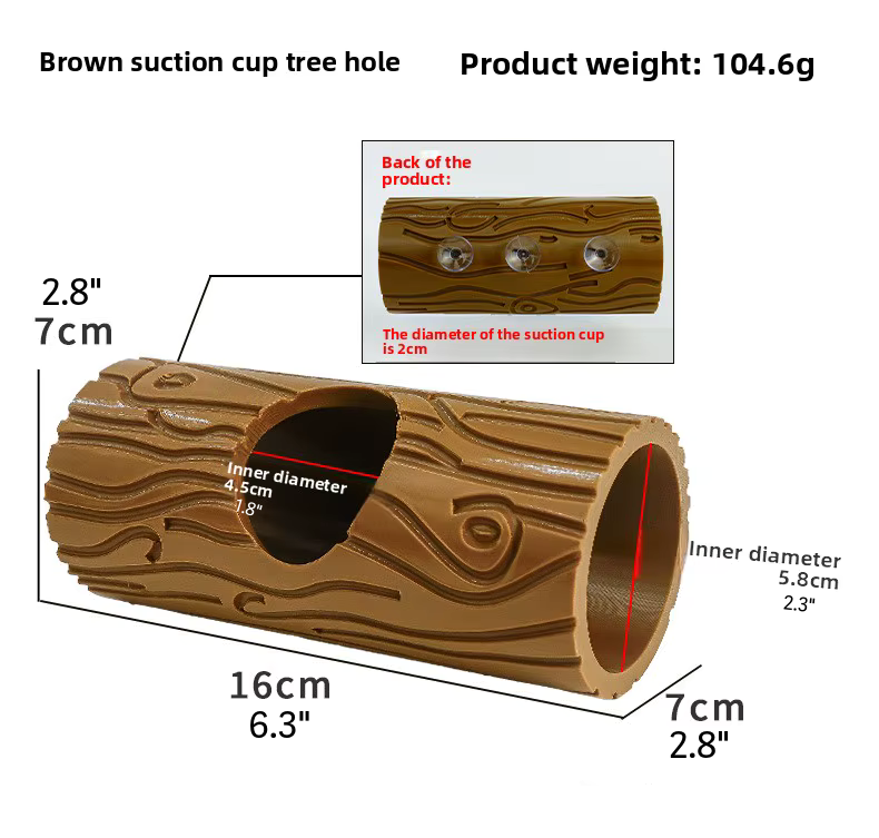 Suction-Cup Arboreal Log Tunnel & Canopy Hide