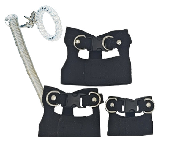 3-Piece Multi-Size Reptile Comfort Vest Harness & Leash Set