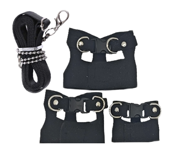 3-Piece Multi-Size Reptile Comfort Vest Harness & Leash Set