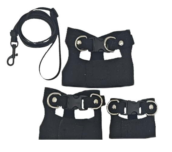 3-Piece Multi-Size Reptile Comfort Vest Harness & Leash Set