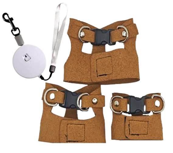 3-Piece Multi-Size Reptile Comfort Vest Harness & Leash Set