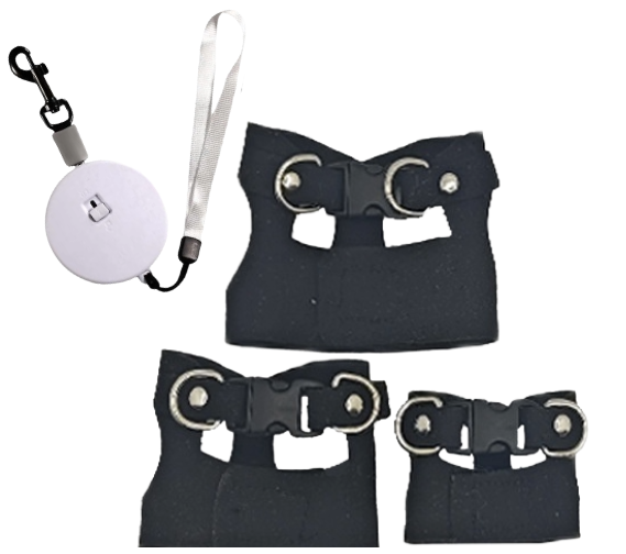 3-Piece Multi-Size Reptile Comfort Vest Harness & Leash Set