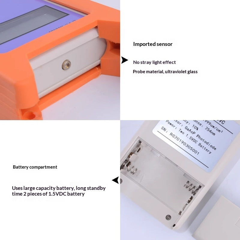 Precision Handheld Digital Ultraviolet (UV) Radiometer & Terrarium Sensor