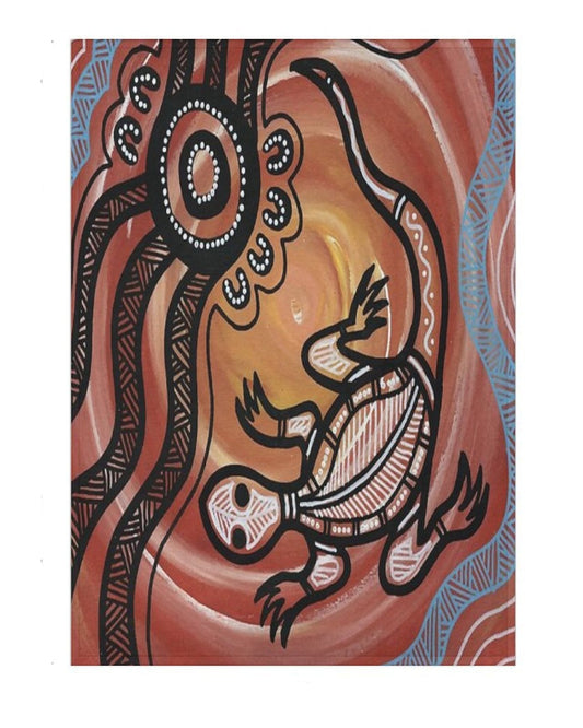 Aboriginal Art Inspired Throw Blanket
