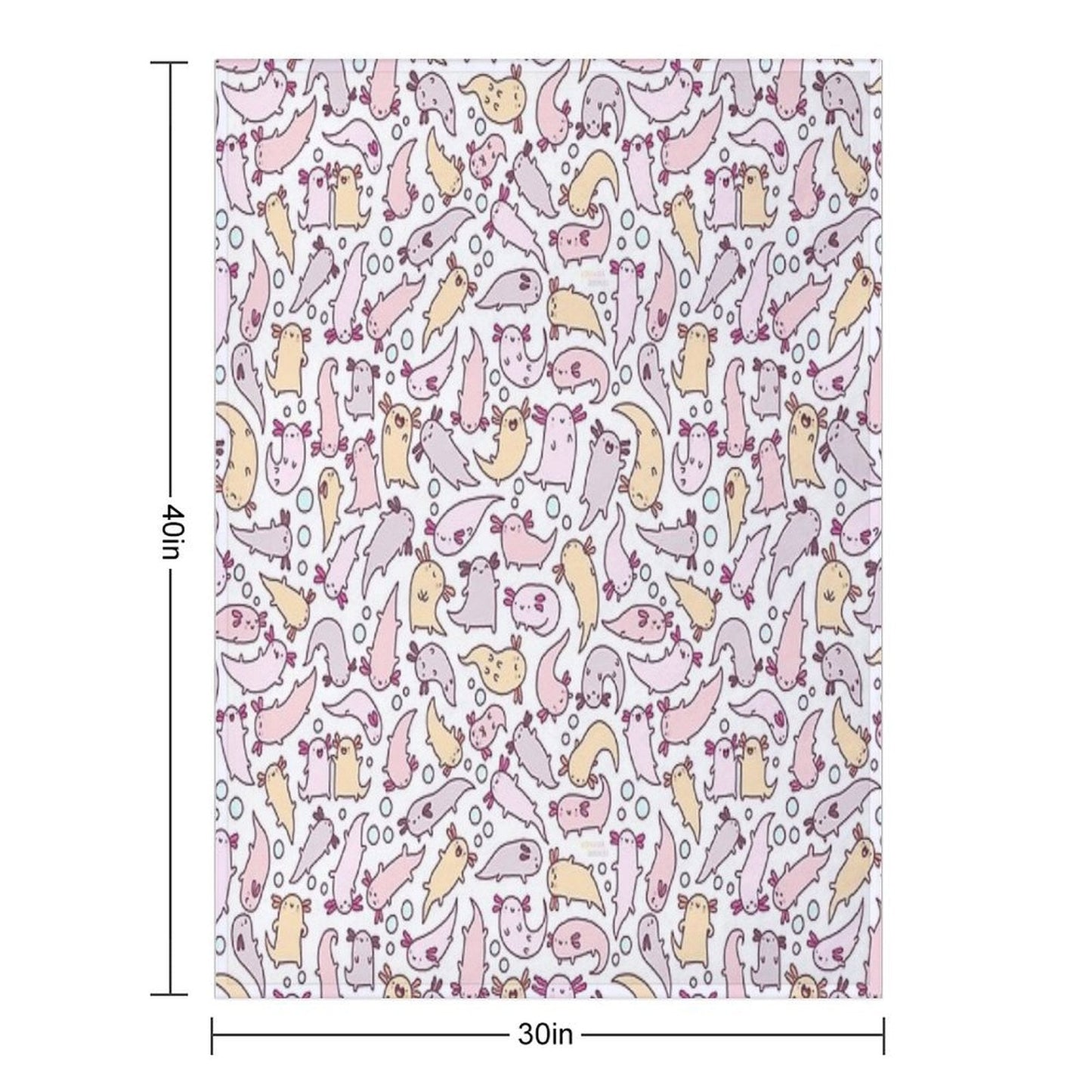 Adorable Axolotls Throw Blanket
