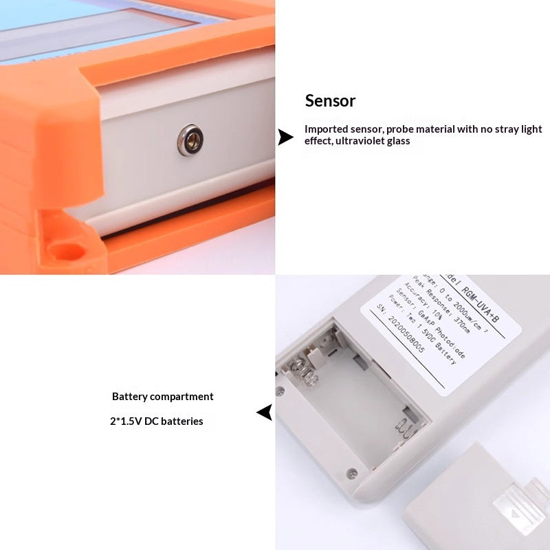 Precision Handheld Digital Ultraviolet (UV) Radiometer & Terrarium Sensor