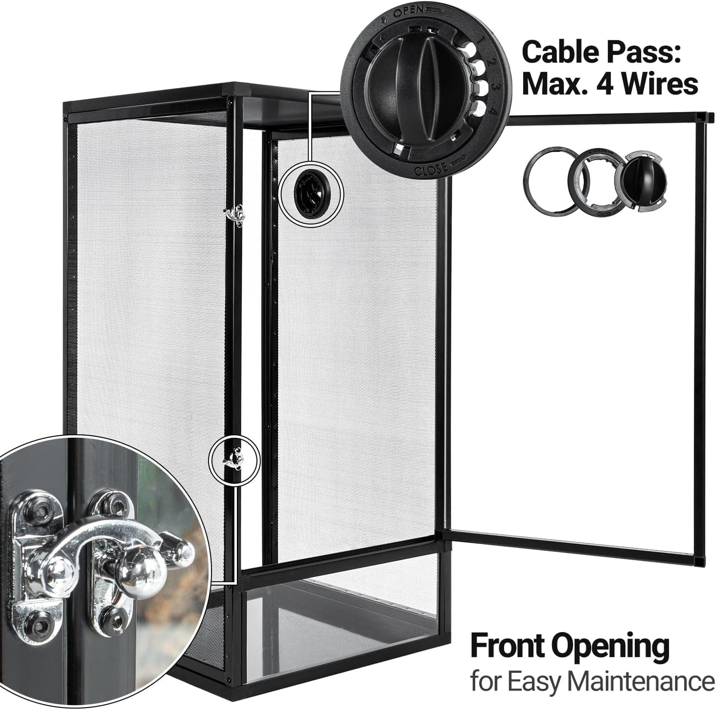 34-Gallon Chameleon Cage & Vertical Screen Terrarium
