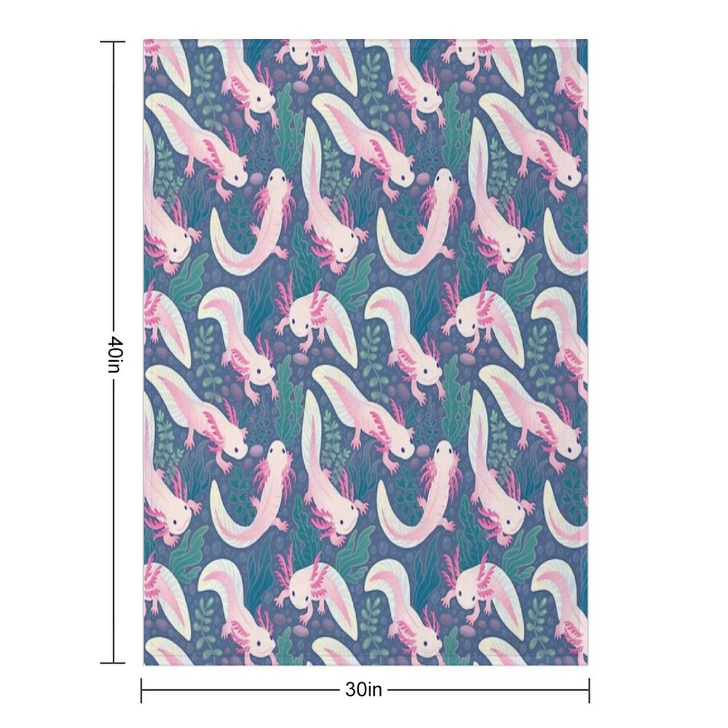 Axolotls Throw Blanket
