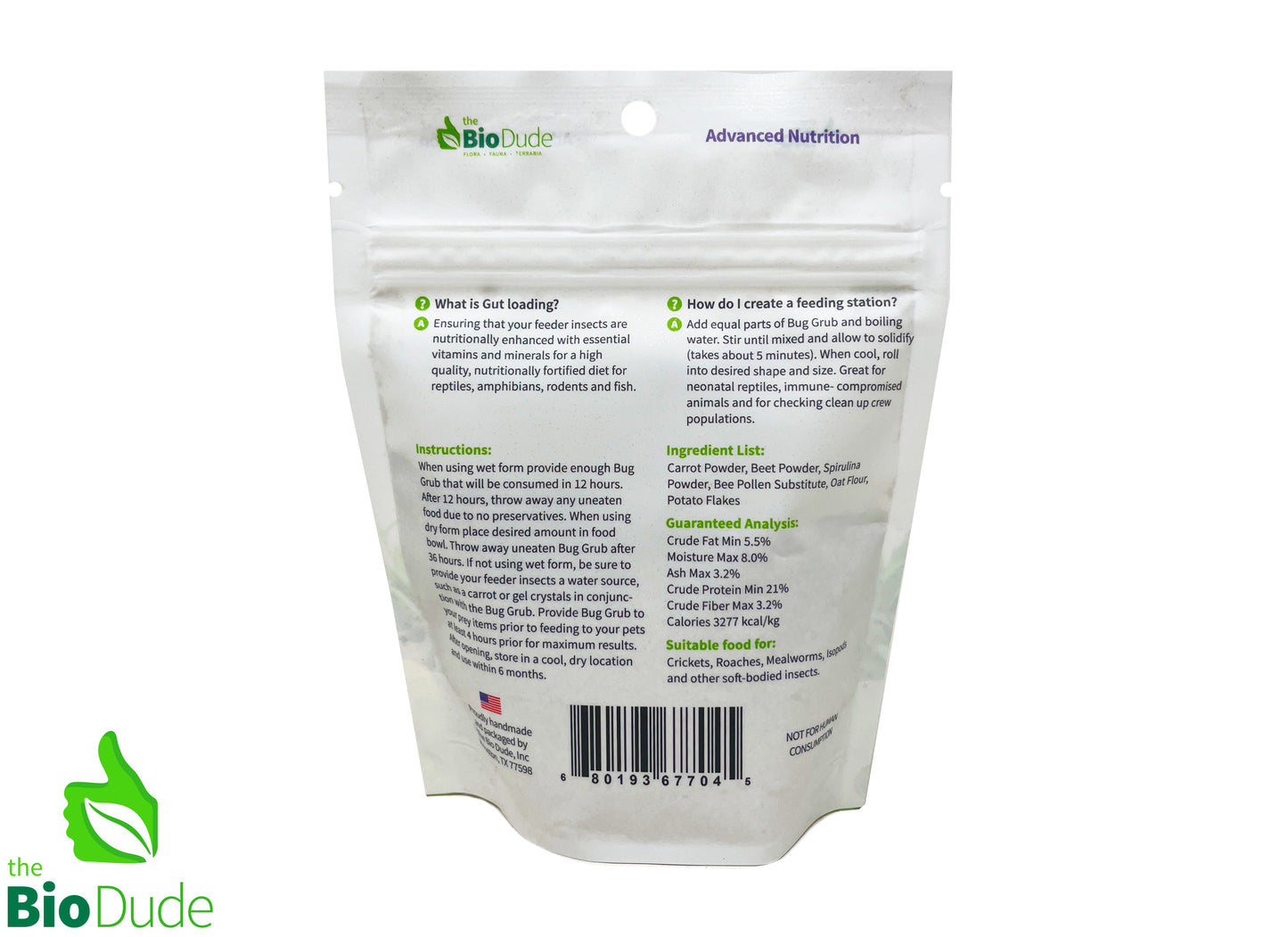 The Bio Dude - Bug Grub - Premium Insect Gutload - DS