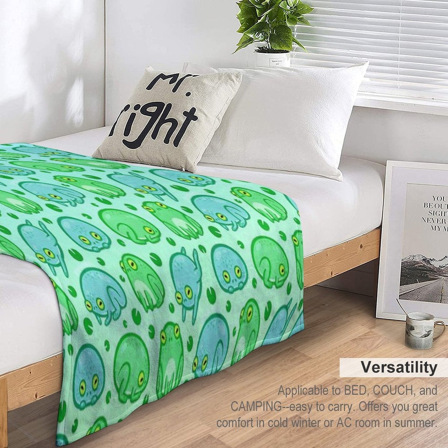 Friendly Frogs Throw Blanket