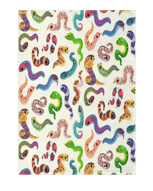 Colorful Snakes Throw Blanket