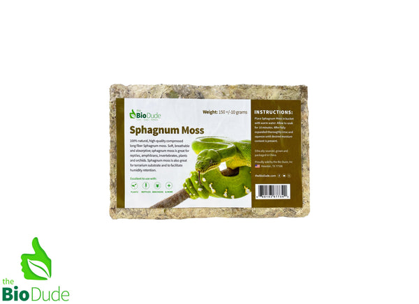 The Bio Dude - Compressed Sphagnum Moss 150 Grams