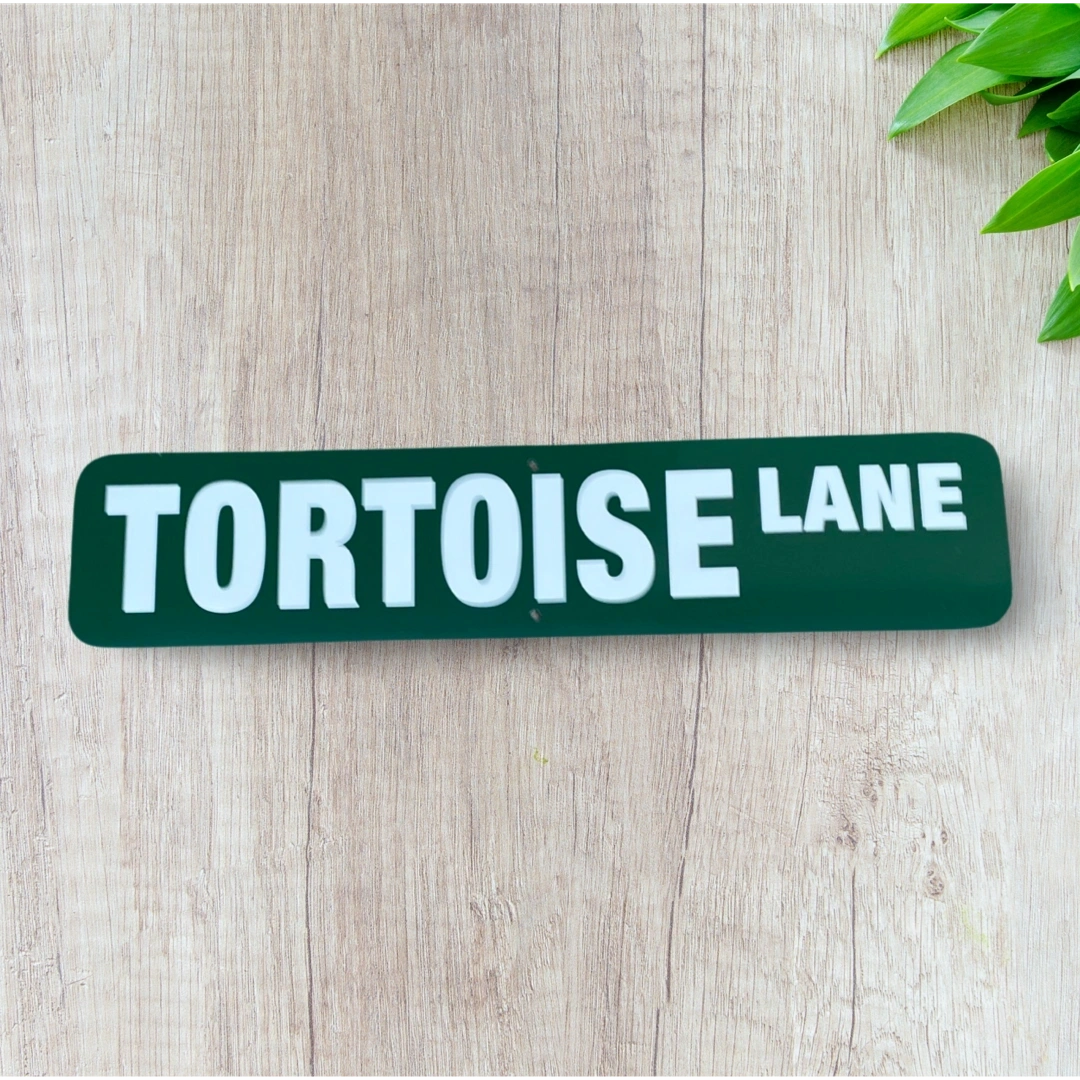 Tortoise Lane Aluminum Sign |