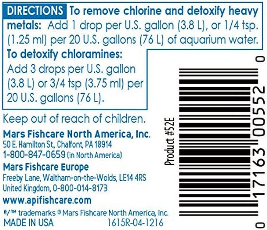 API Tap Water Conditioner (1 oz)