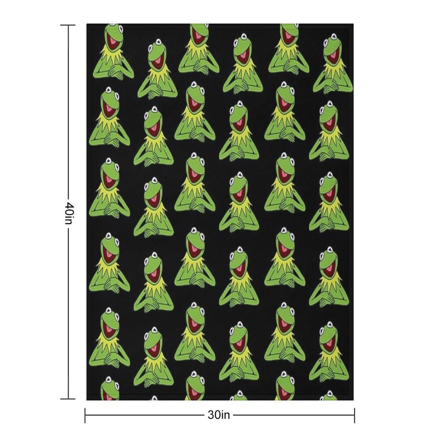Kermit The Frog Pattern Throw Blanket