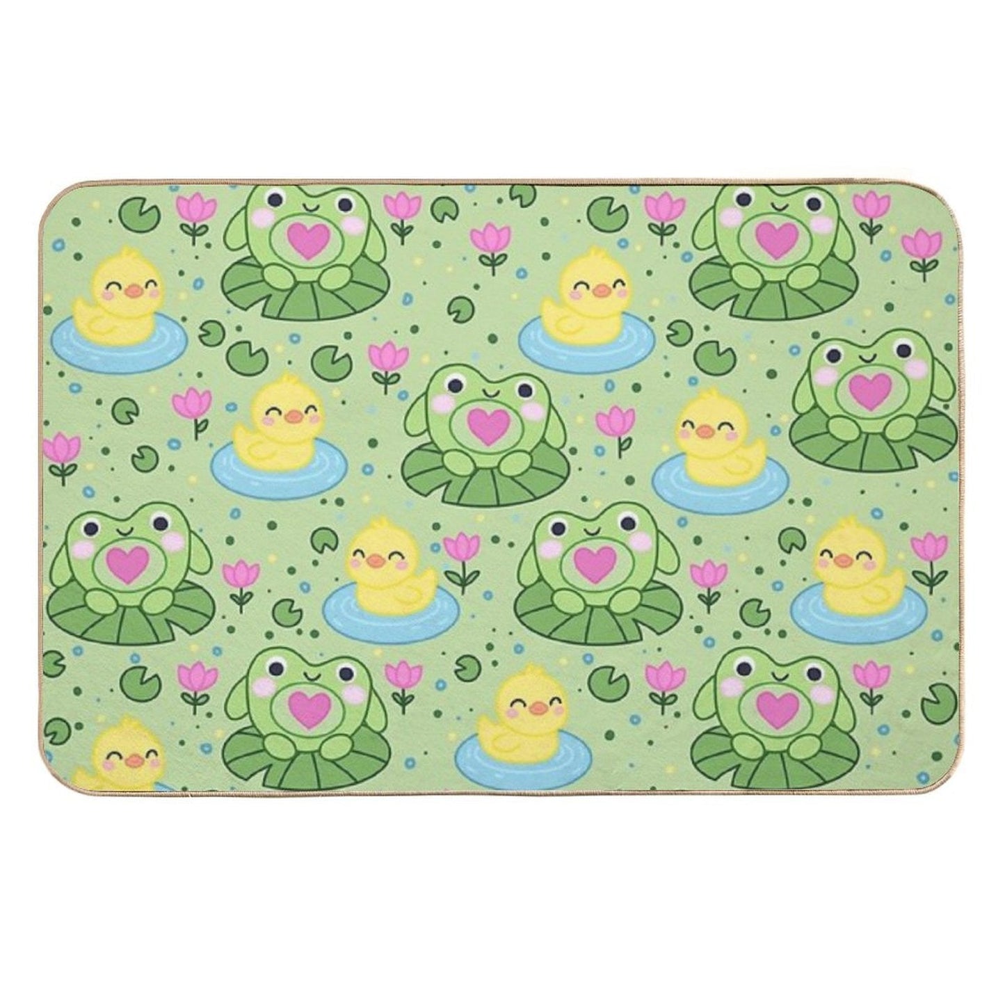 Green Froggo Design  Easy To Clean Bath Mat