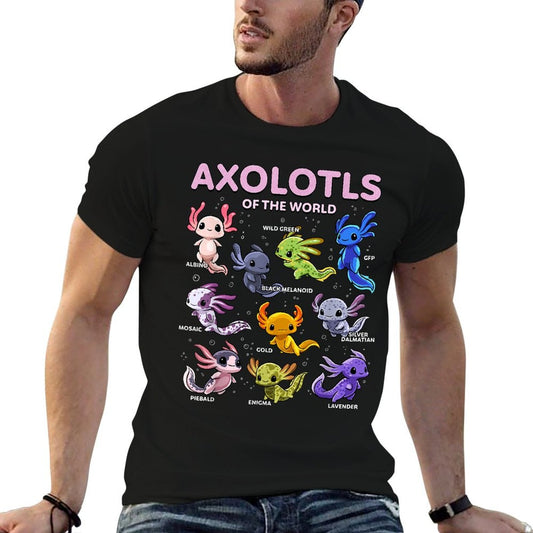 Axolotl Kawaii Axolotls of The World Axolotl Animals T-Shirt