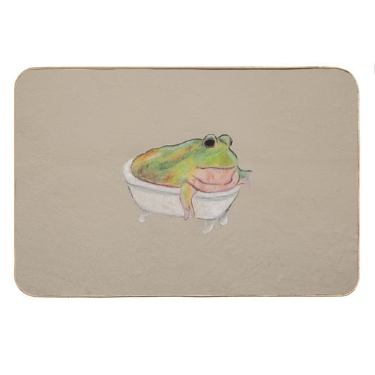 Frog in A Bathtub Bath Mat