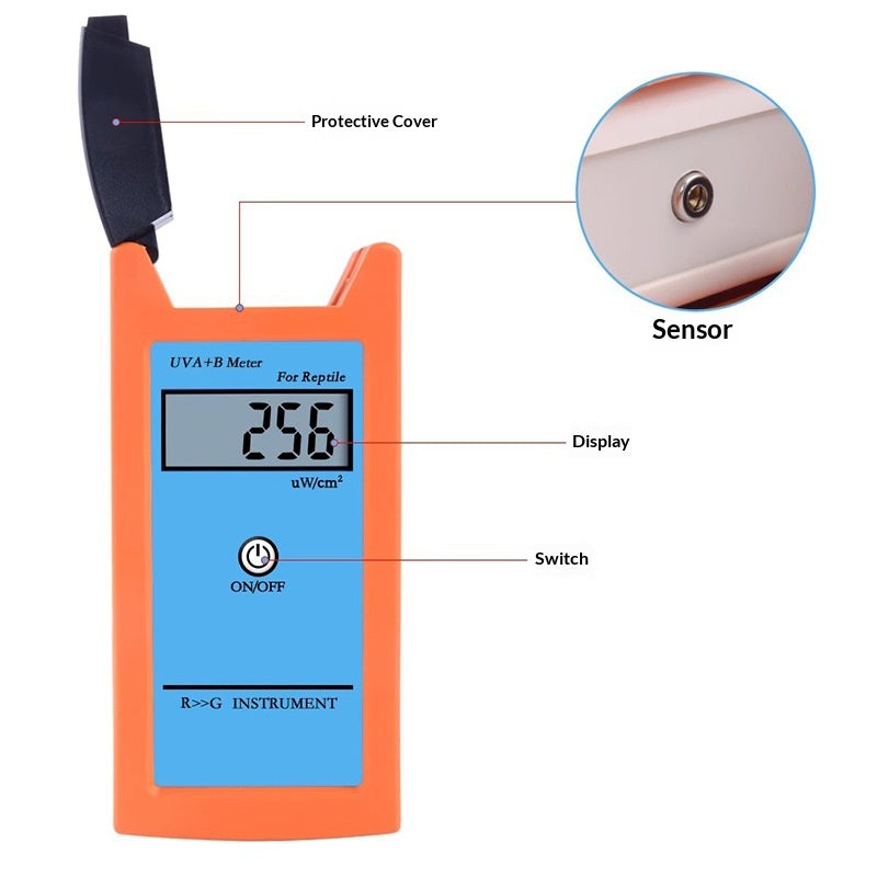 Precision Handheld Digital Ultraviolet (UV) Radiometer & Terrarium Sensor