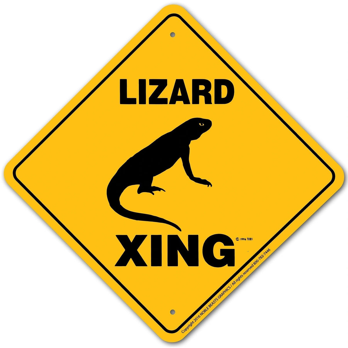 Lizard Xing Aluminum Sign