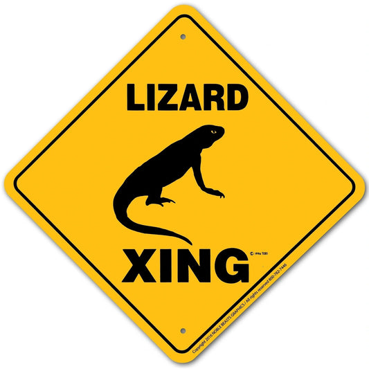 Lizard Xing Aluminum Sign