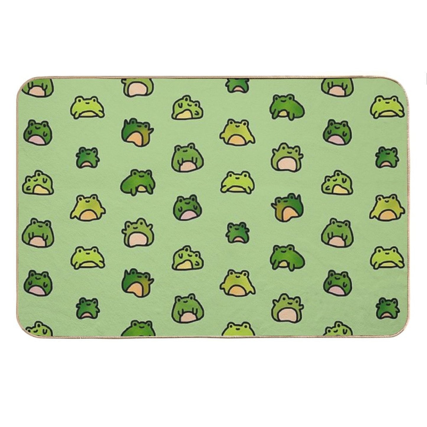 Frogs Doodle Bath Mat
