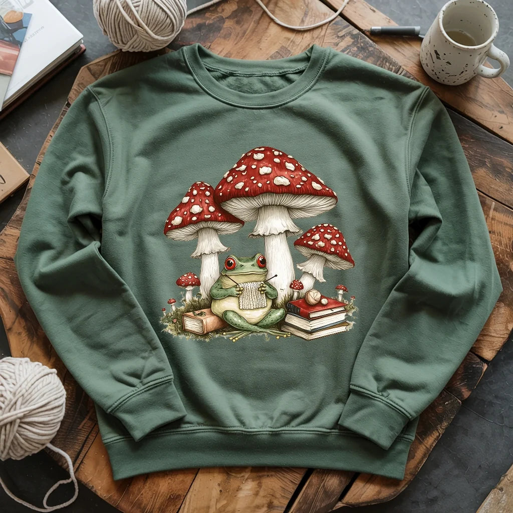 Knitting Frog Sweatshirt