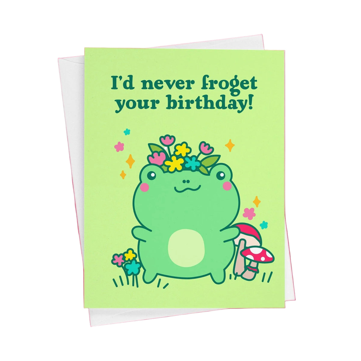 Frog Birthday Card "Never Froget Your Birthday"