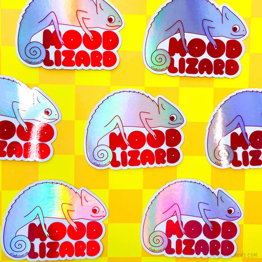 Chameleon Holo Sticker "Mood Lizard"