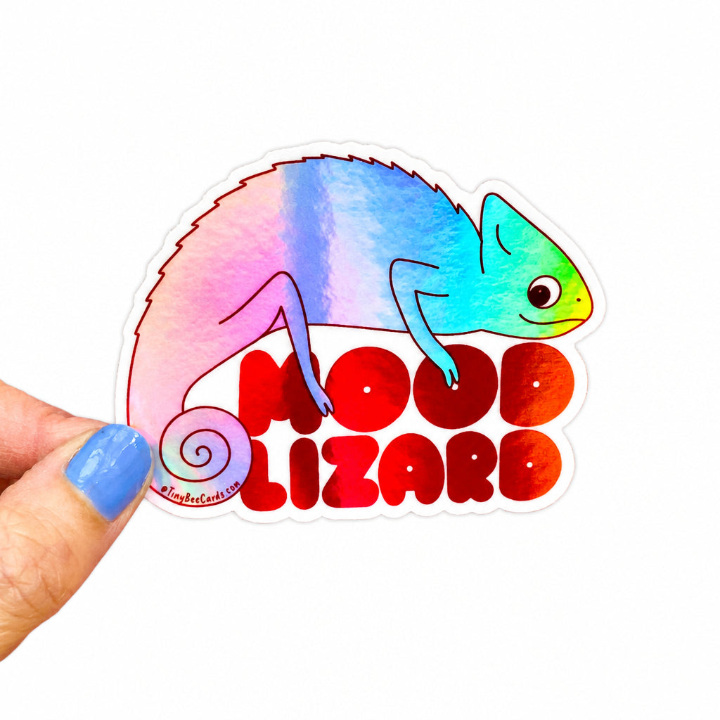 Chameleon Holo Sticker "Mood Lizard"