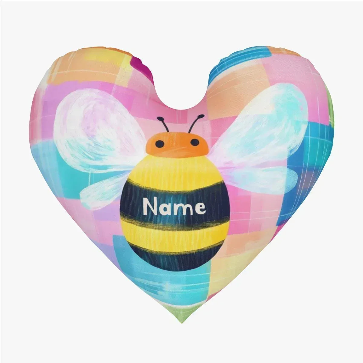 Personalized Bumblebee Heart Pillow