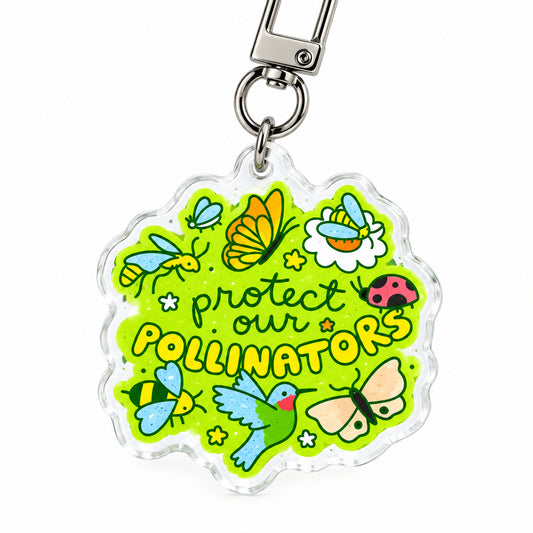 Protect our Pollinators Bugs & Nature Acrylic Keychain