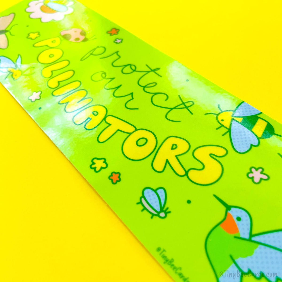 Protect Our Pollinators Vinyl Bumper Sticker - Nature Bug Lover Entomology Gift