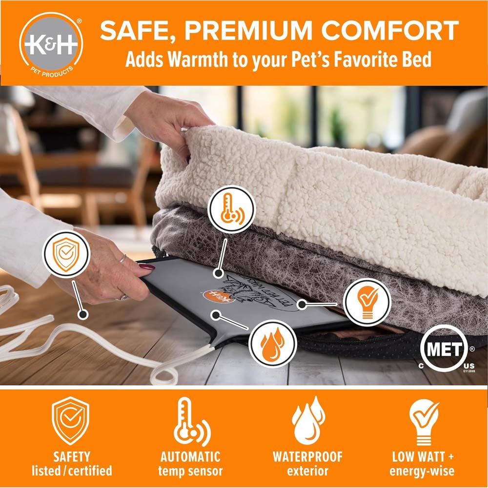 K&H Pet Bed Warmer – Indoor Heated Pad