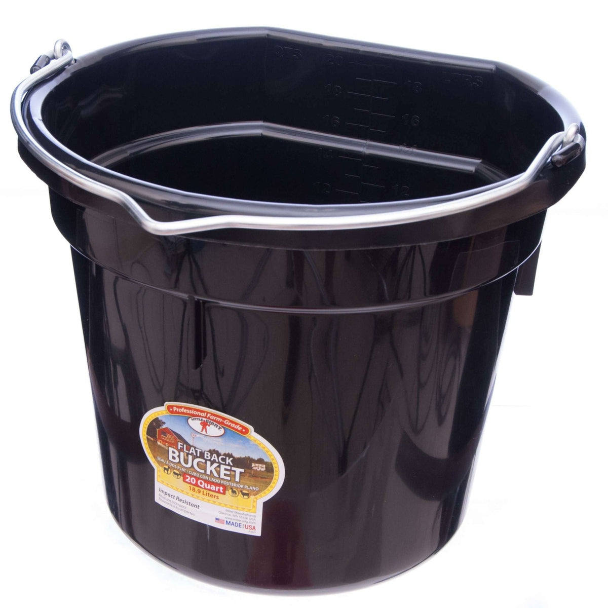 Little Giant Flat-Back Heavy-Duty Plastic Utility Buckets