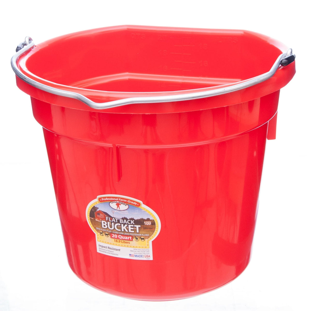 Little Giant Flat-Back Heavy-Duty Plastic Utility Buckets