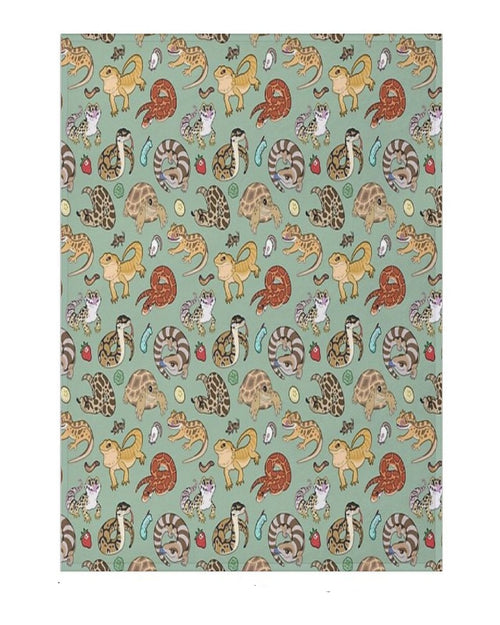 Reptile Collage Throw Blanket