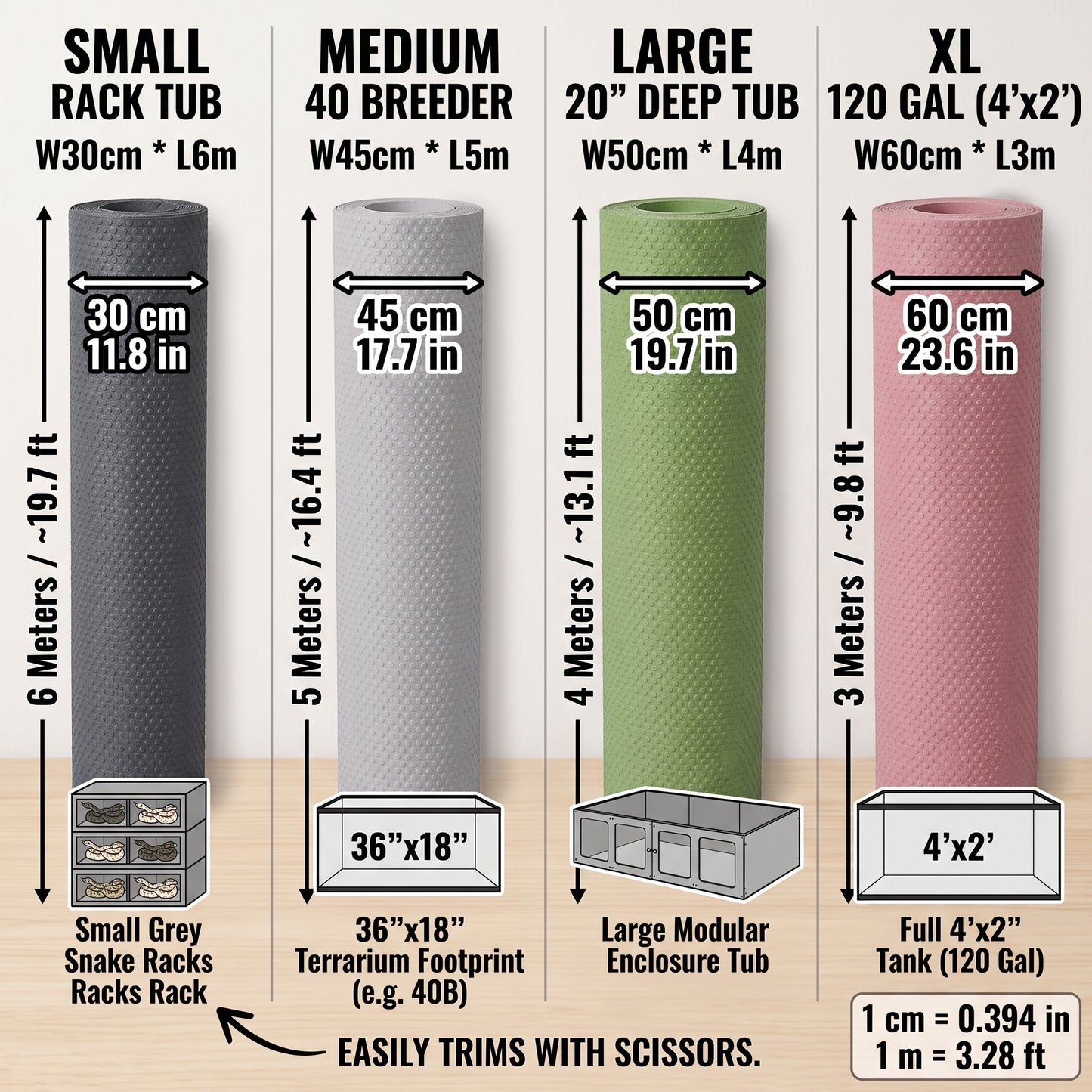 Waterproof Non-Adhesive Terrarium Liner Rolls