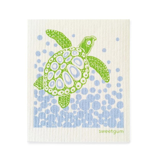 Sweetgum Sea Turtle Swedish Dishcloth (8” x 6.75”)