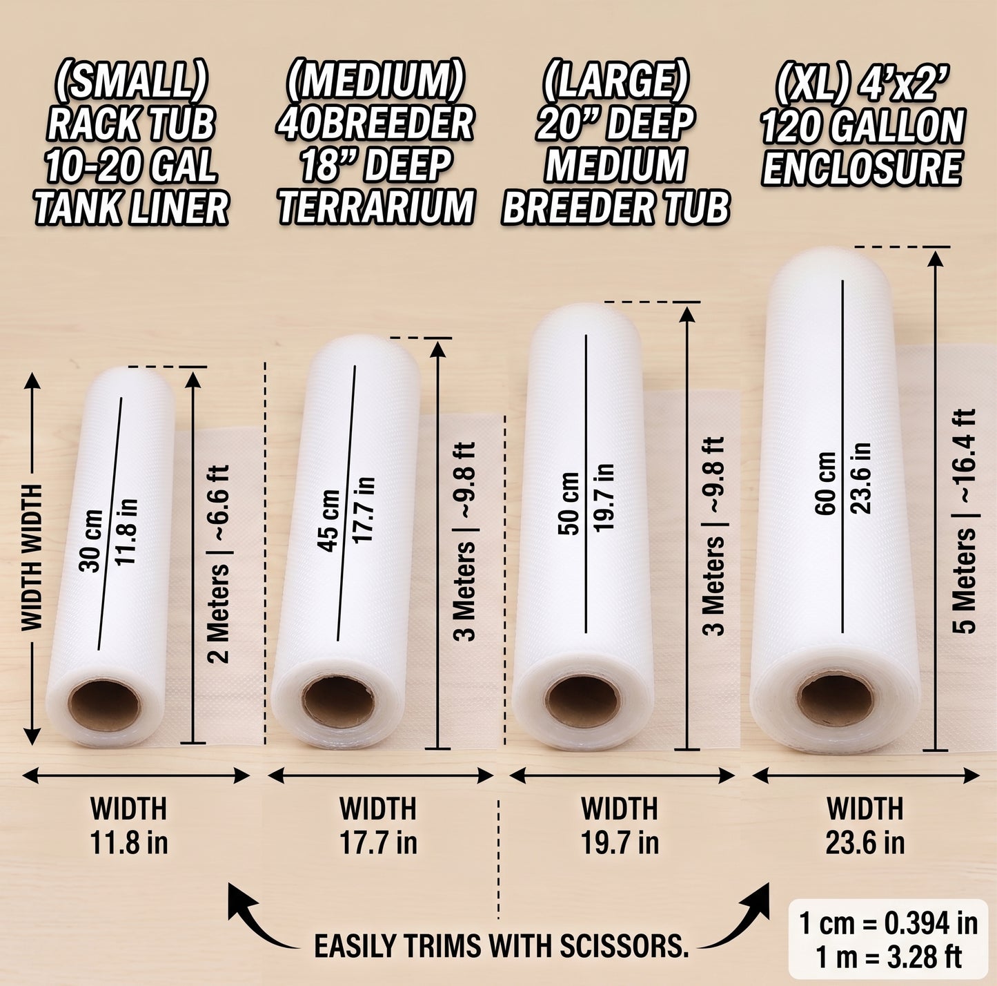 Waterproof Non-Adhesive Terrarium Liner Rolls