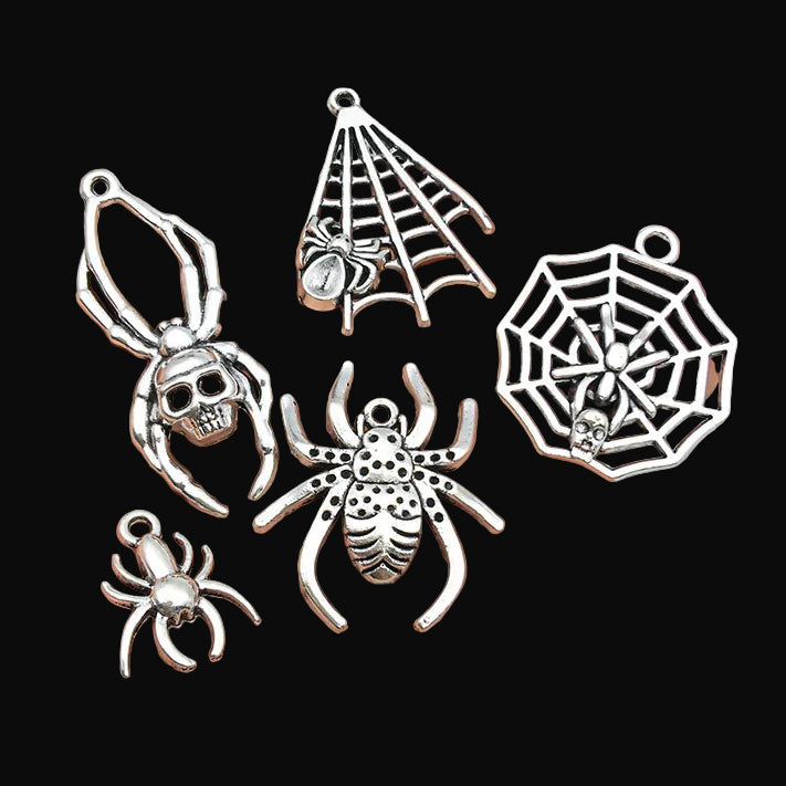 Spider & Web Alloy Charms