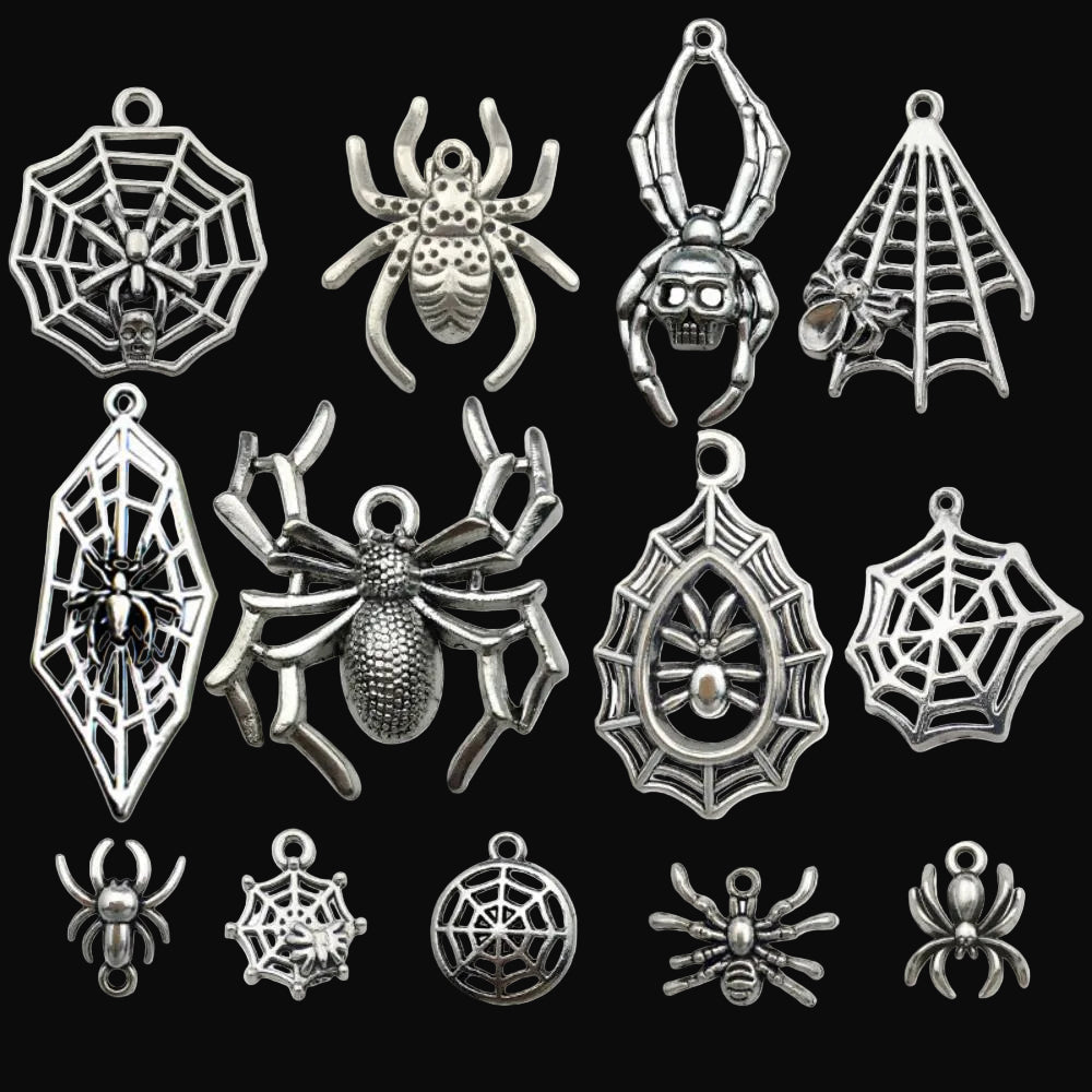 Spider & Web Alloy Charms