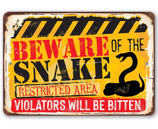 "Violators Will Be Bitten" Snake Warning Sign