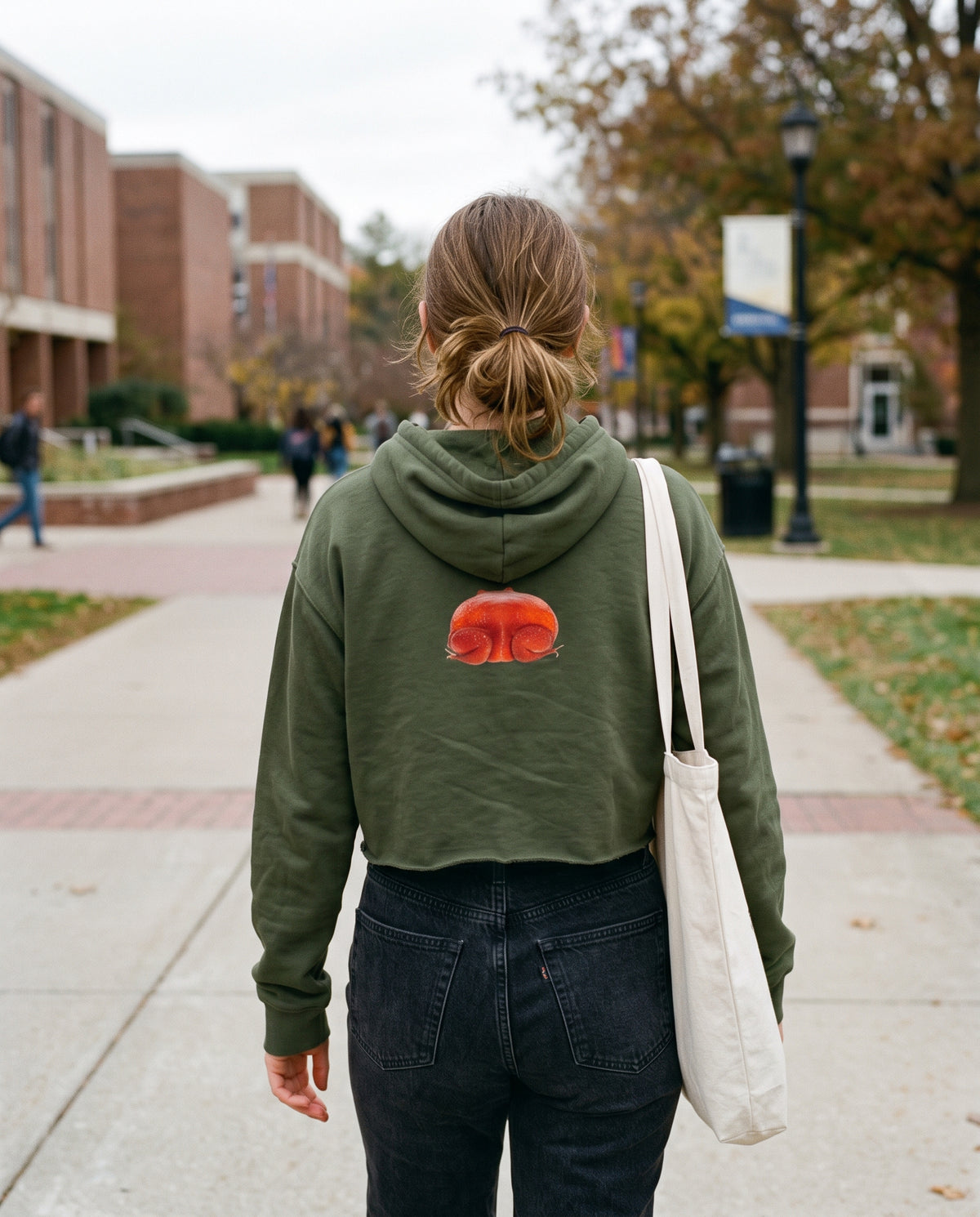 Tomato Frog Women's Cropped Fleece Hoodie